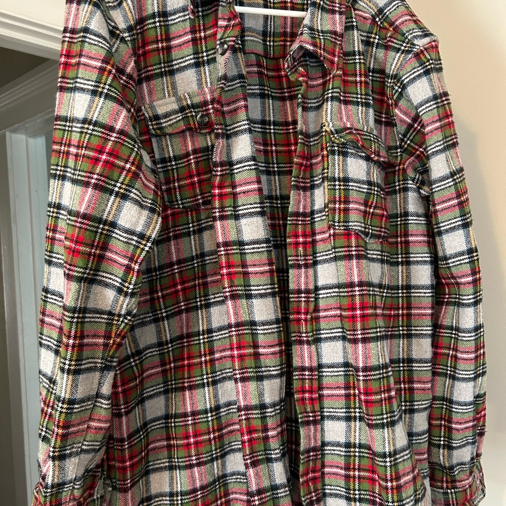 Plaid Button-Up Shirt